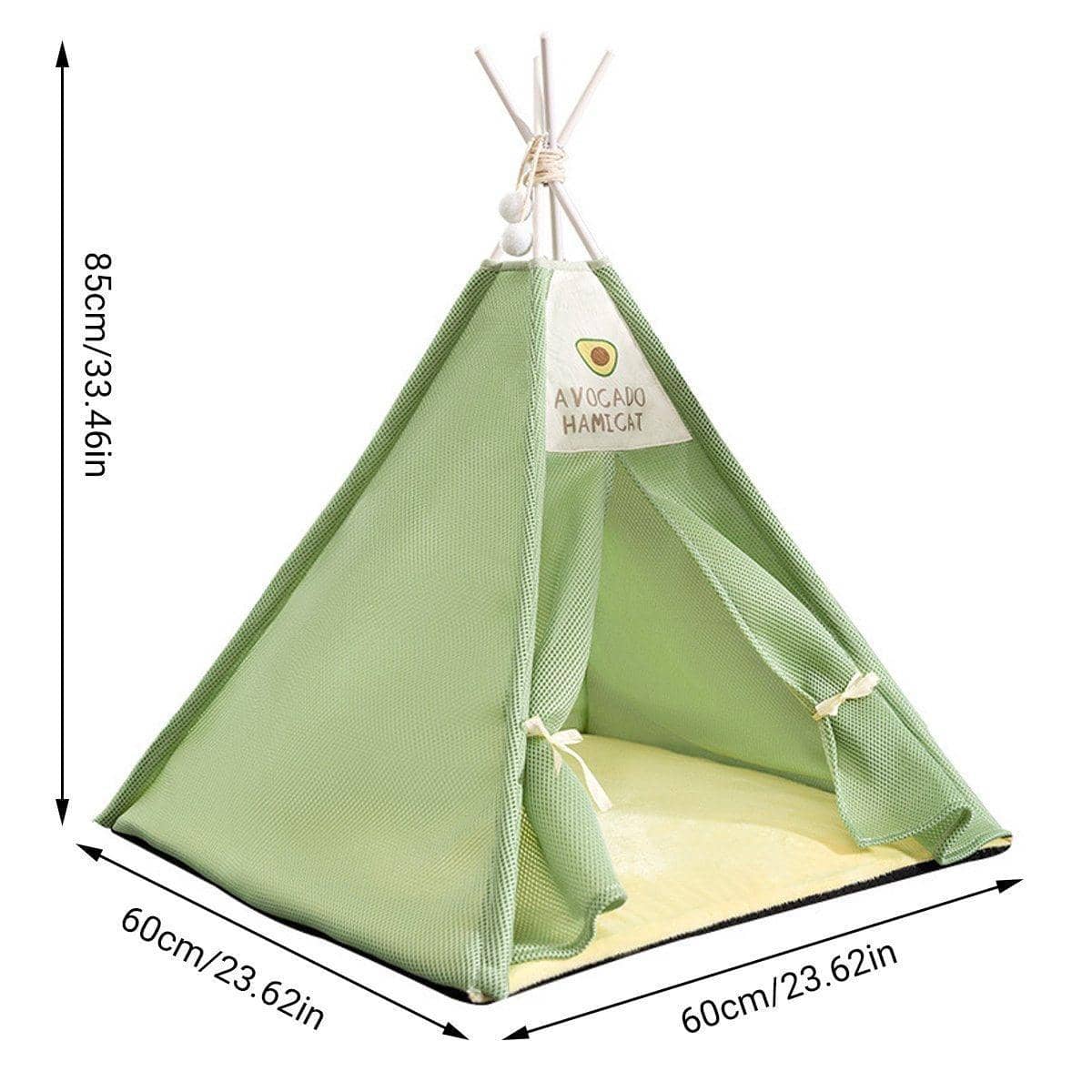 Breathable Mesh Dog Tent Kennel for Small Dogs and Cats Spring Summer Pet Bed - Blue - view 4