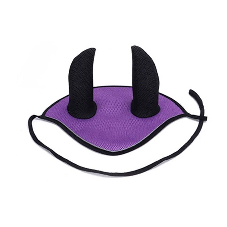 Breathable Mesh Horse Ear Muffs for Fly Protection - Purple