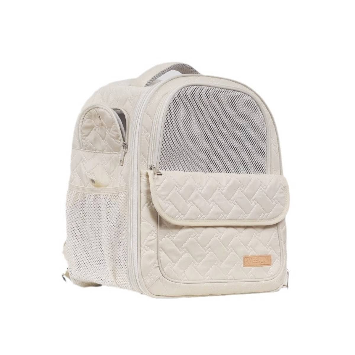 Breathable Pet Backpack Carrier Quilted Cat and Small Dog Bag with Ventilation Window - view 2