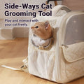 Breathable Pet Backpack Carrier Quilted Cat and Small Dog Bag with Ventilation Window - view 4