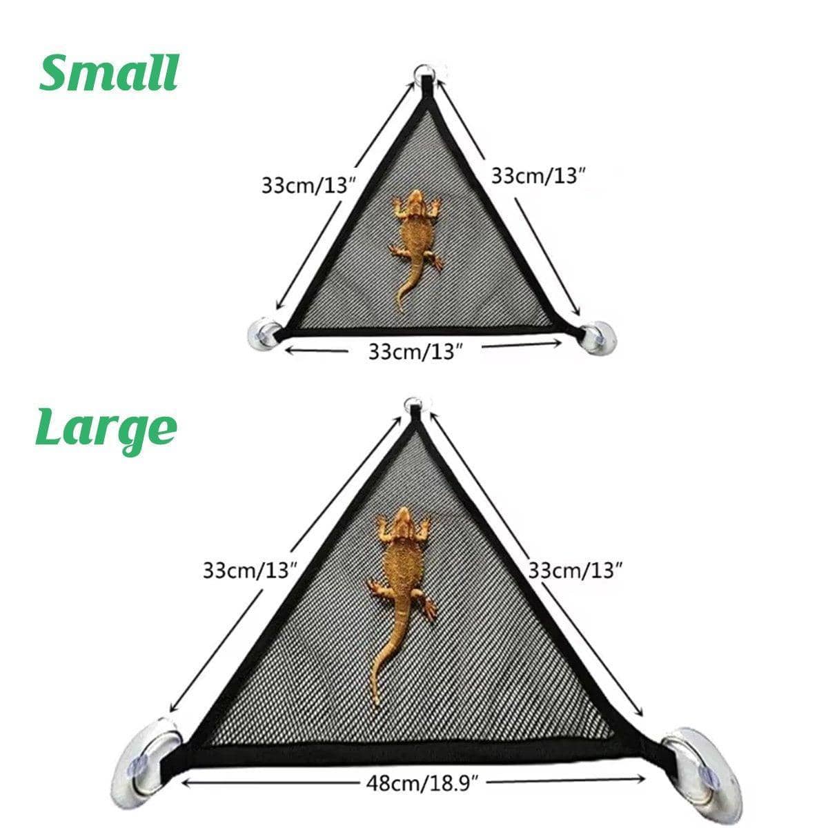 Breathable Reptile Hammock with Suction Cups - Small, 33 cm Sides, Pack of 2 - view 3