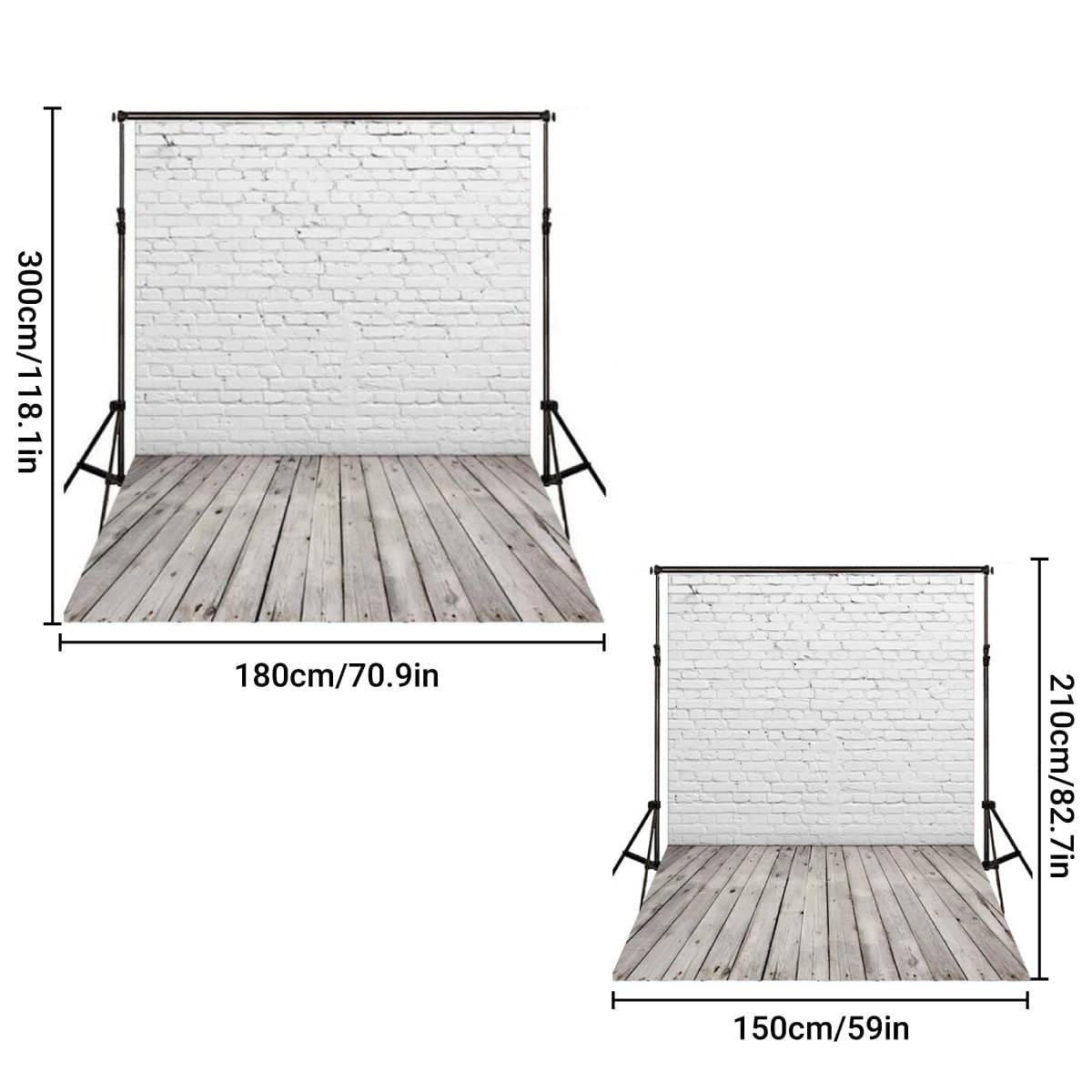 Brick Wall Photography Backdrop, Vinyl and Cotton - 1.8 x 2.5 m - view 4