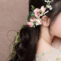 Bridal Floral Flower Crown Headband - Blue, 25 cm Diameter - view 5