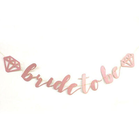 Bride to Be Rose Gold Banner for Hens Party - Diamond Design