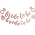 Bride to Be Rose Gold Banner for Hens Party - Diamond Ring Design - view 3