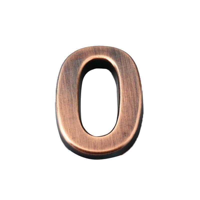 Bronze Door Number Sticker for Room and Address Numbers - Number 0