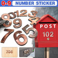 Bronze Door Number Sticker for Room and Address Numbers - Number 6 - view 2