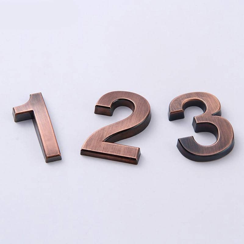 Bronze Door Number Sticker for Room and Address Numbers - Number 7 - view 4