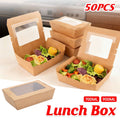 Brown Kraft Single Window Lunch Boxes - 900ml, Pack of 50 - view 2