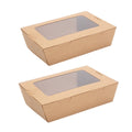 Brown Kraft Single Window Lunch Boxes - 900ml, Pack of 50 - view 3