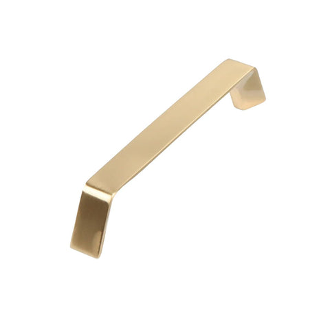 Brushed Brass Bridge Cabinet Handle - Style A, 128 mm Hole Spacing
