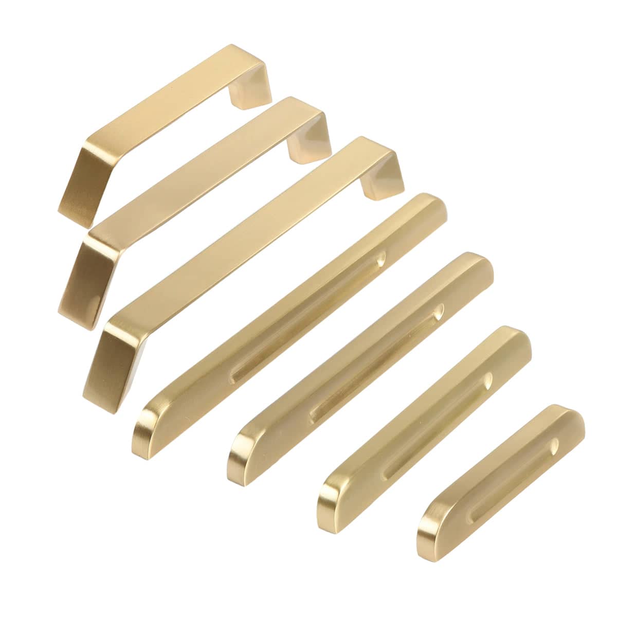 Brushed Brass Bridge Cabinet Handle - Style A, 160 mm Hole Spacing - view 3