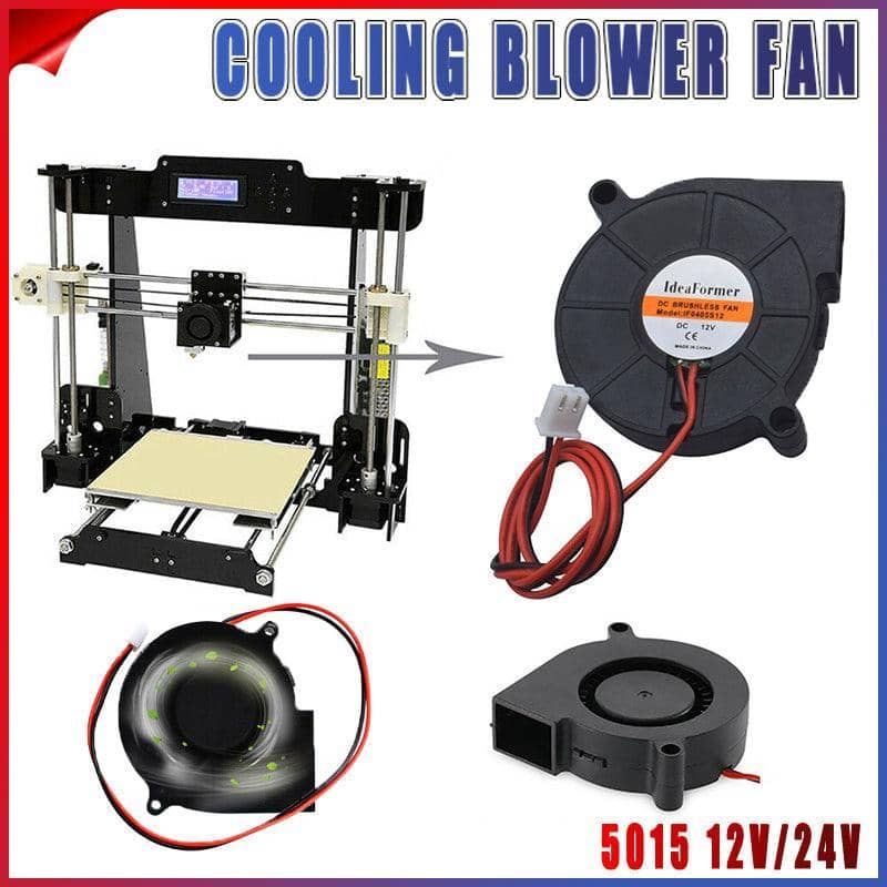 Brushless DC Blower Fan, Ultra Quiet Cooling 50 x 50 x 15 mm - 24V - view 2