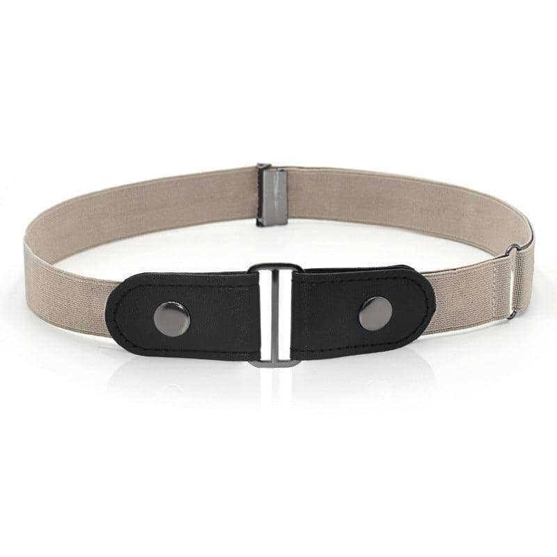 Buckle-Free Elastic Belt for Jeans, No-Bulge Invisible Fit - Khaki