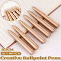 Bullet Shaped Novelty Ballpoint Pens, Copper Gold - Pack of 10 - view 2