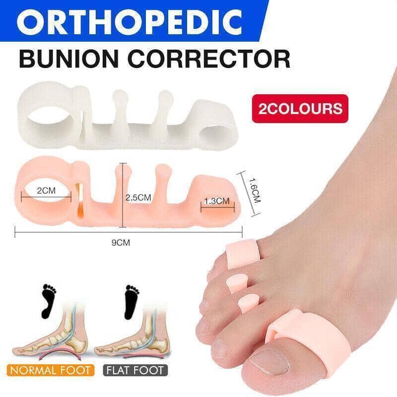 Bunion Corrector Toe Separators, Soft Gel Spacers - White, 1 Pair - view 2