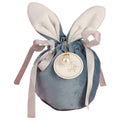Bunny Ear Easter Candy Bag, Flannelette Gift Pouch - Blue