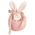 Bunny Ear Easter Candy Bag, Flannelette Gift Pouch - Pink