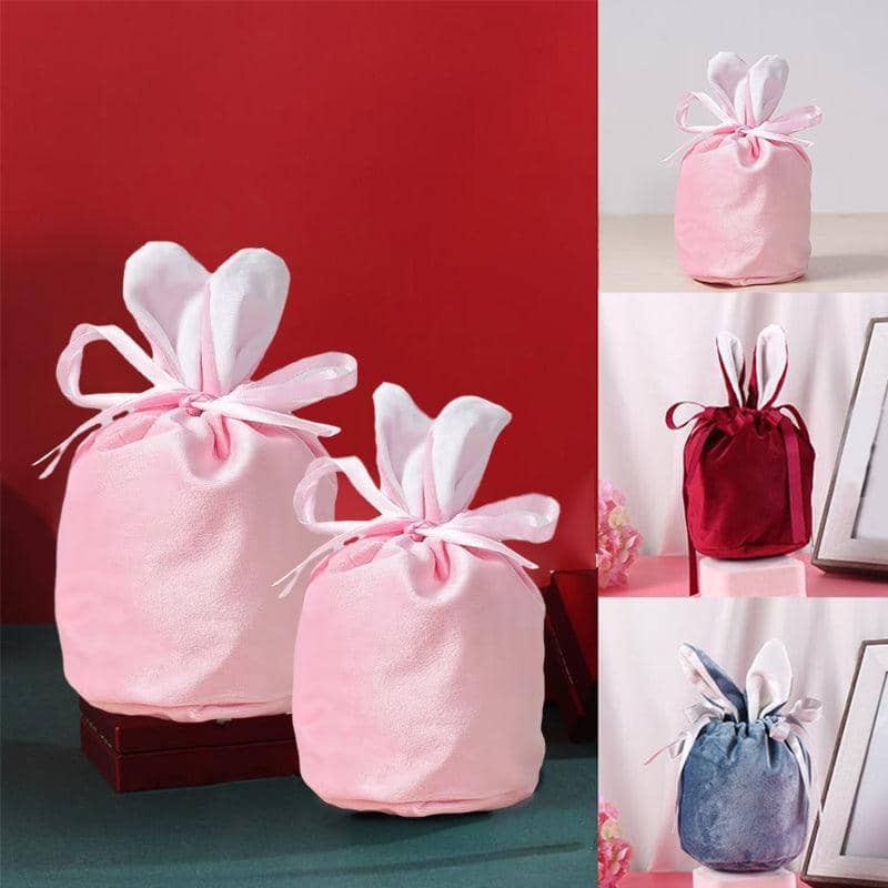 Bunny Ears Candy Gift Bag for Easter and Party Favours - Dusty Blue - view 3