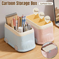 Bus Shaped Desktop Pen Holder with 3 Compartments - Pastel Pink - view 2