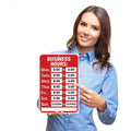 Business Hours Sign Board for Shop Doors and Windows - Red, 19.5 x 29.5 cm - view 4
