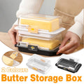 Butter and Cheese Storage Box with Lid and Spreader, Fridge Organiser - White - view 2