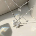 Butterfly Double Layer Necklace, Adjustable 21 to 50 cm Chain - view 4