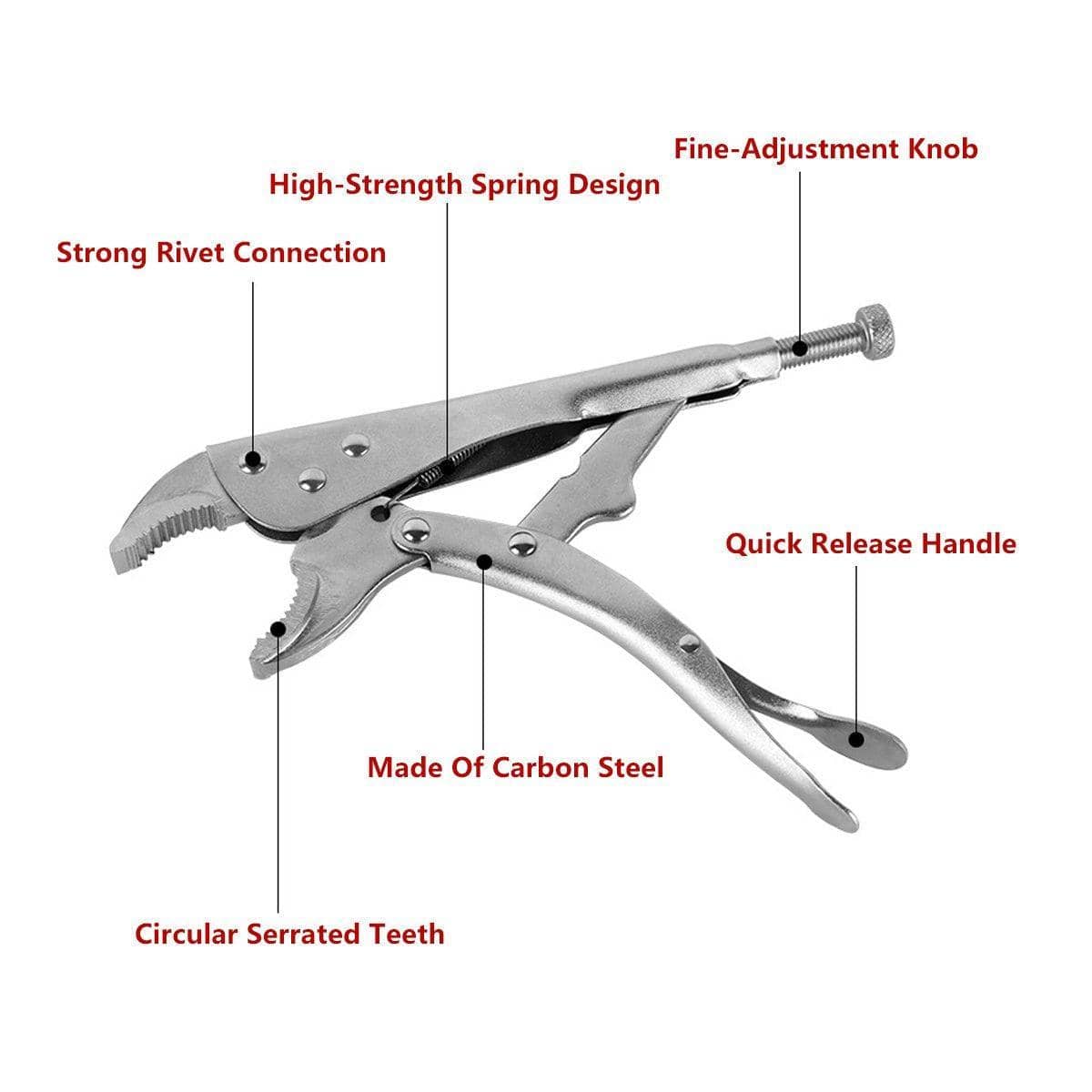 C-Type Round Mouth Locking Pliers - 4 Inch (10 cm) - view 5