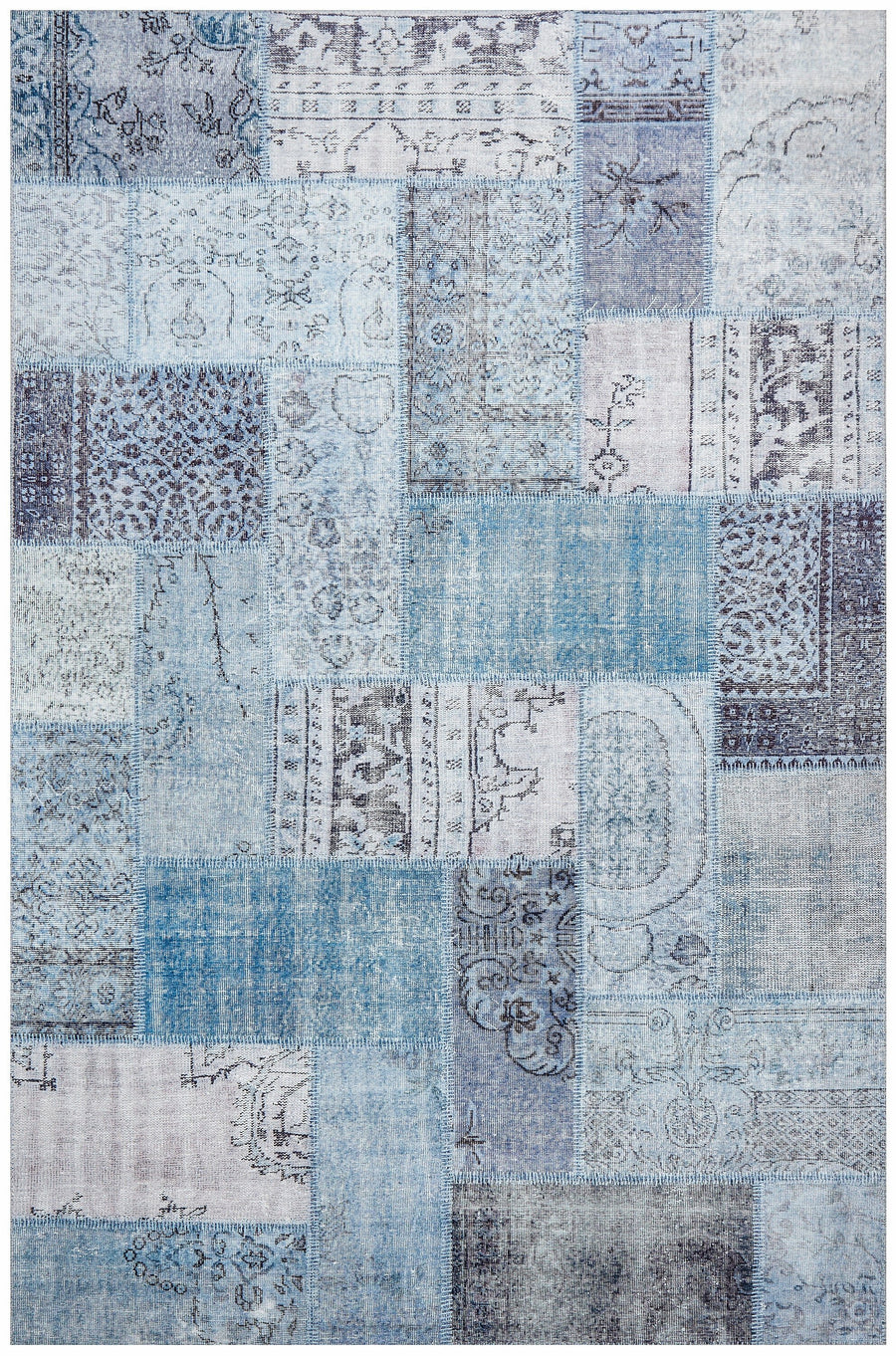 Rug Culture Illusions Medium Denim Polyester Rug 220x150cm - Power Loomed - ILU121DENIM220X150