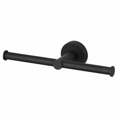 Mondella Matte Black Double Toilet Roll Holder - 245mm x 54mm x 80mm - SuperSaverAU - view 1