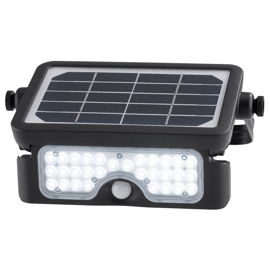 Arlec 7W Black Solar Powered Sensor LED Floodlight 800lm LVS937BK