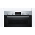 Bosch Series 4 built-in double oven - 105L usable, 3D hot air, EcoClean Direct, stainless steel - MBA534BS3A