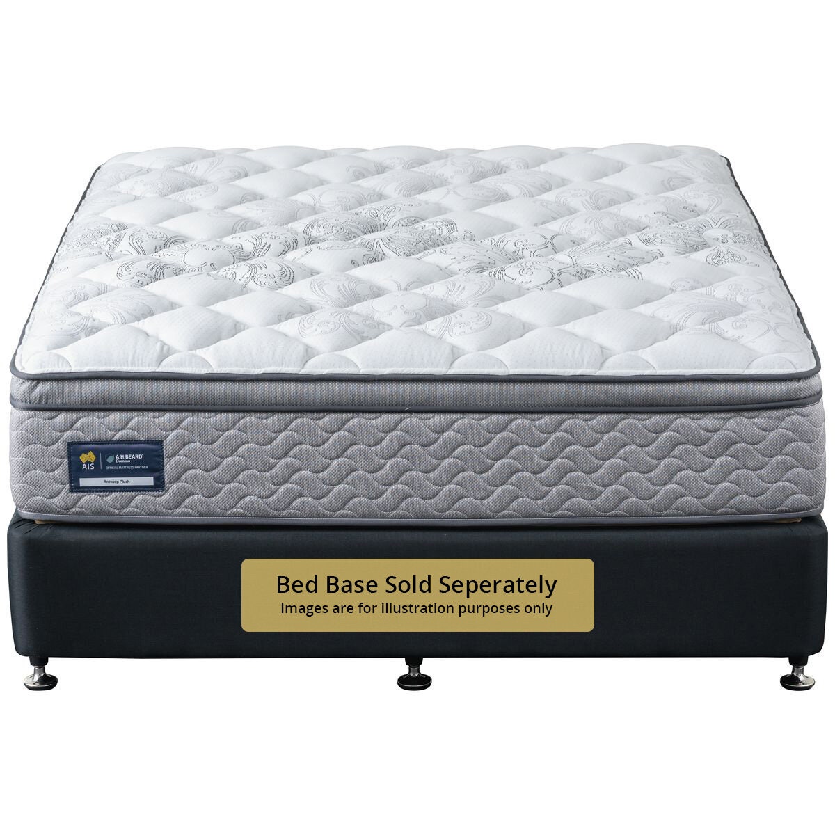A.H. Beard Domino Antwerp Plush King Mattress - 3 Zone Coil Support - Climalux Comfort - DOANTPMKING