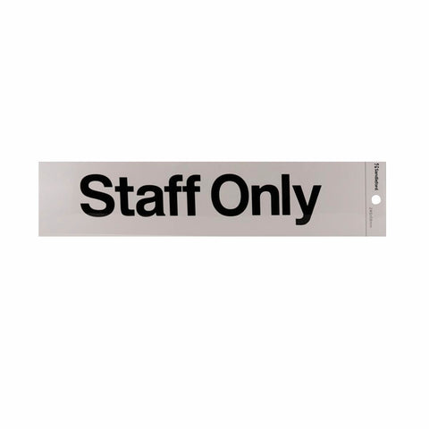 Sandleford Staff Only Sign - Self Adhesive - Silver - 245 x 58mm - SuperSaverAU - view 1