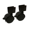 Move It 50mm Nylon Twin Wheel Swivel Castor with Brake & U Bracket, 34kg, Black - 2 Pack