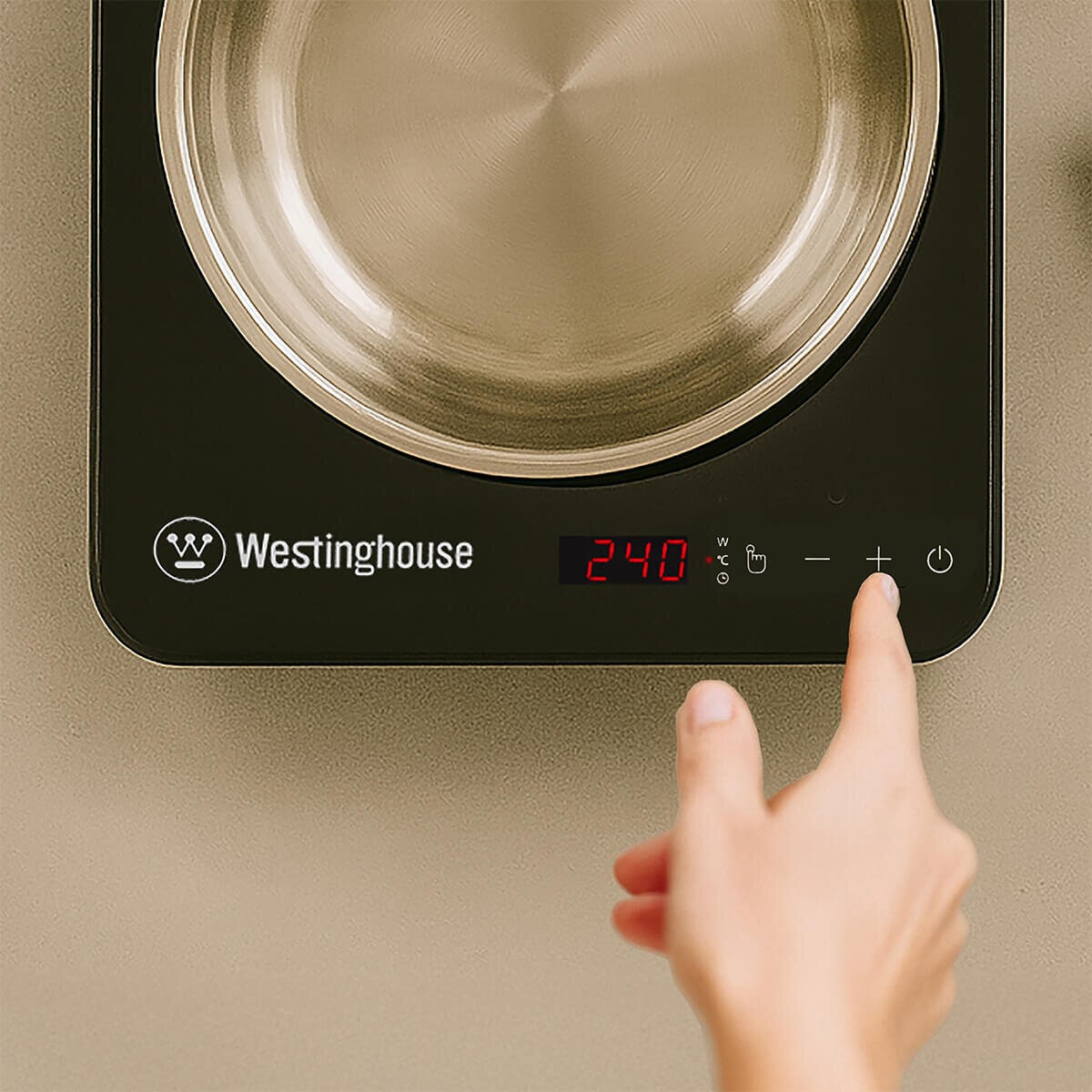 Westinghouse 2000W portable induction cooktop - ultra-slim, temperature or wattage control - WHIC03K