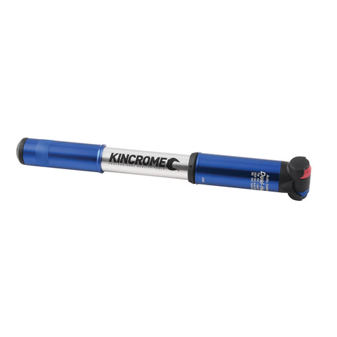 Kincrome Mini Hand Bike Pump, 120PSI, Alloy Steel, Presta/Schrader, Blue