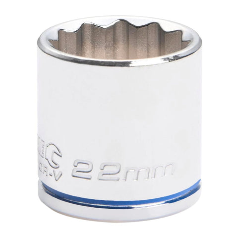 Kincrome 22mm 3/8 Drive Socket Chrome Vanadium Steel Rust Resistant - SuperSaverAU - view 1