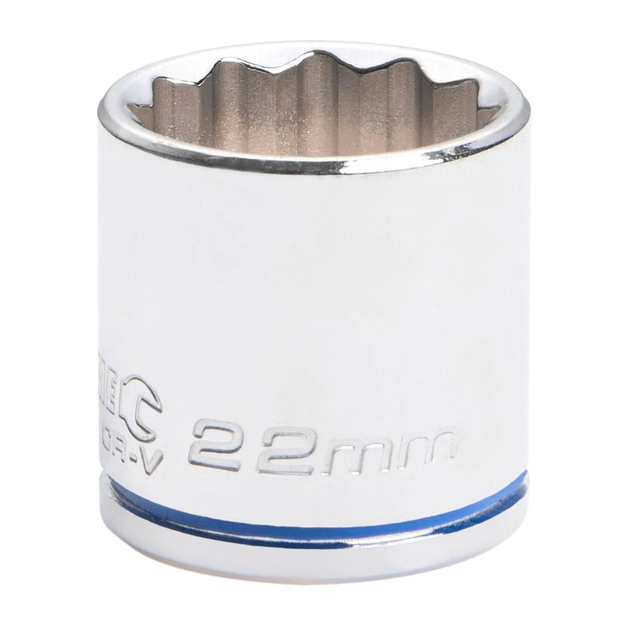 Kincrome 22mm 3/8 Drive Socket Chrome Vanadium Steel Rust Resistant - SuperSaverAU - view 1