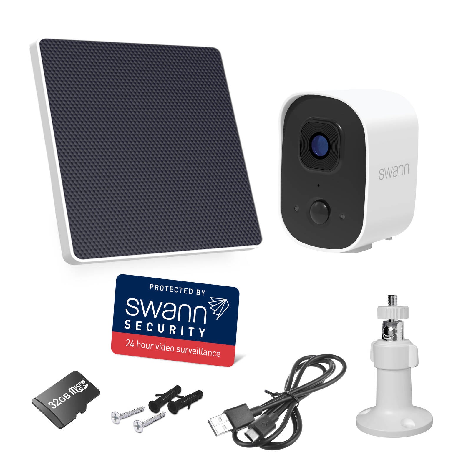 Swann EVO Wireless 2K Security Camera with Solar Panel, 2-Way Talk & Night Vision