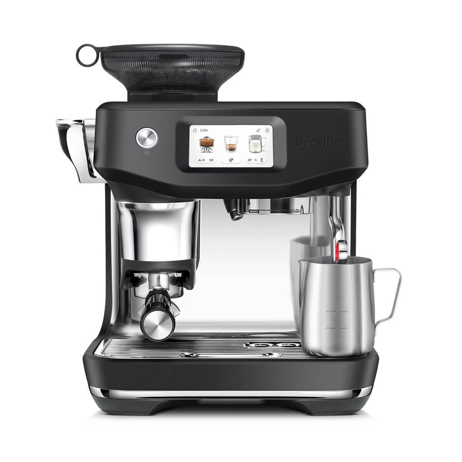 Breville Barista Touch Impress Coffee Machine - 13 Presets, Auto MilQ, Black Truffle - BES881BTR2IAN2