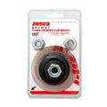 Josco 75mm Brass Coated Steel Wire Crimped Cup Brush