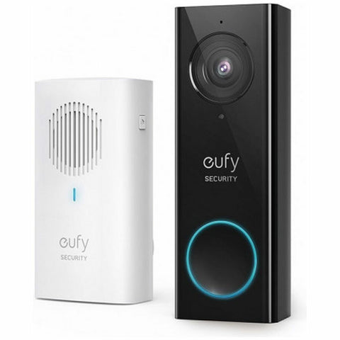 Eufy 2K Wireless Video Doorbell - 160 Degree View, Night Vision, IP65 Weatherproof, Black - E8210CW1