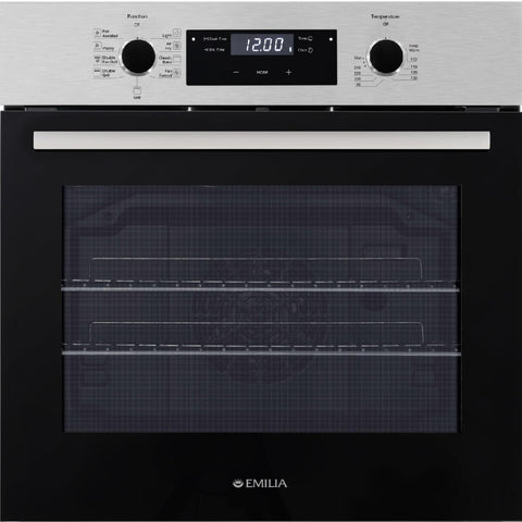 Emilia 60cm Electric Multifunction Oven - 67L, 9 Functions, Trinity Air Fry, Stainless Steel - EMF69E