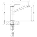 Abey 1 and 3/4 bowl undermount sink pack with left hand drainer and 4 star mixer - Concrete - TD200TC