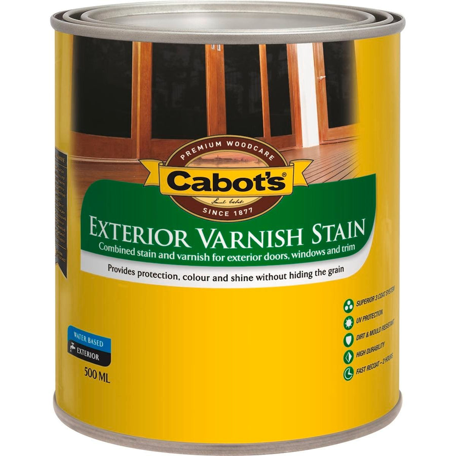 Cabot S Exterior Varnish Stain - 500ml - Tint Base - Water Based - UV Resistant - SuperSaverAU - view 1