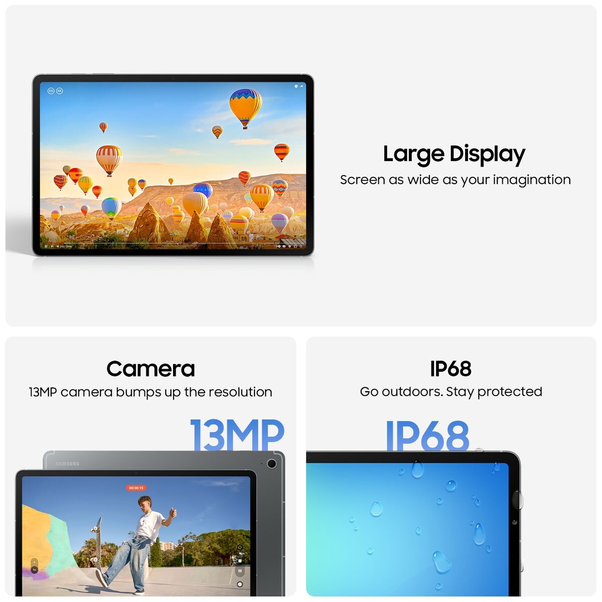 Samsung Galaxy Tab S10 FE Plus 128GB Wi-Fi Tablet - 13.1-inch 90Hz, S Pen Included - Grey - 11901336106
