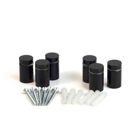 ProtectorAl 32 x 19mm Black Aluminium Deco Panel Mounts 6 Pack