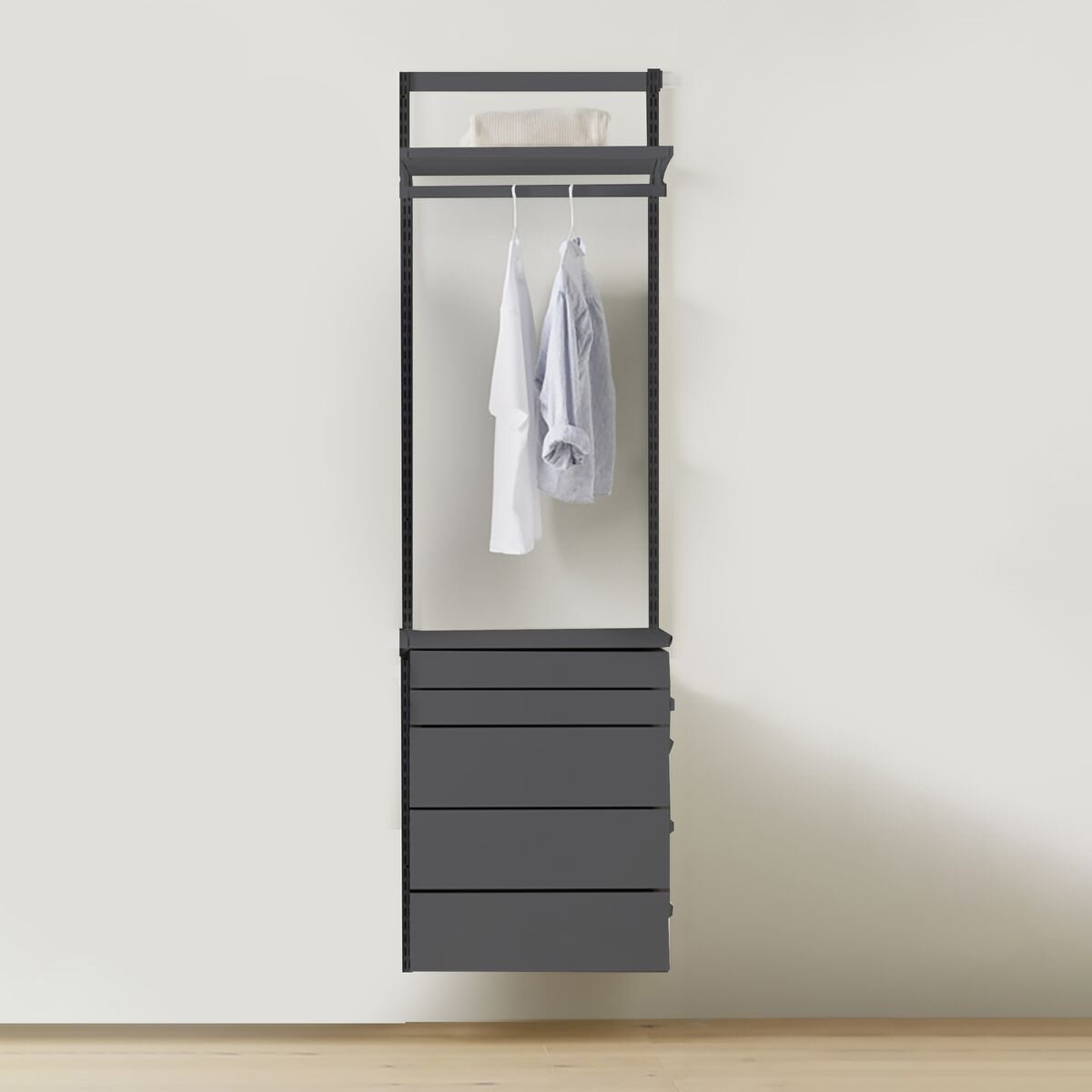 Elfa Decor+ Grey Storage - E-Poxy Bonded Steel - 10 Year Warranty - Made in Sweden - 12084