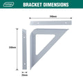 Carinya Triangle Stayed Bracket - 240mm - Powder Coated Steel - 100kg Load - SuperSaverAU - view 4